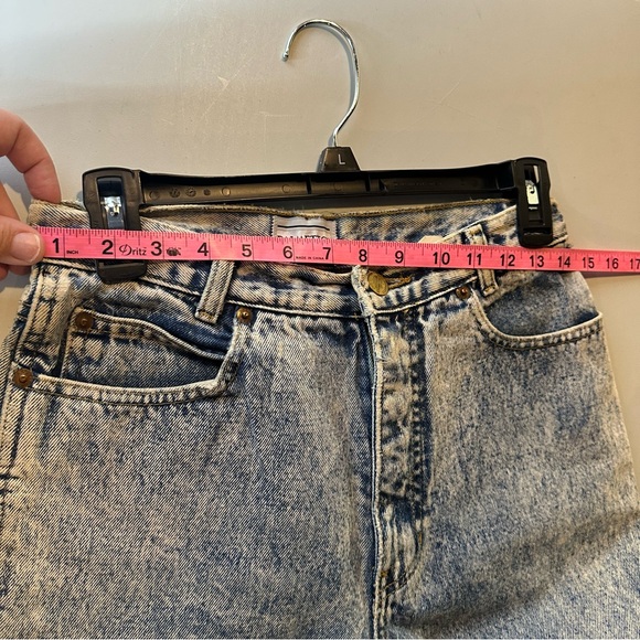 Vintage Palmetto Acid Wash High-Waisted Mom Jeans Size 11 Retro 90s Grunge Style - Picture 6 of 11